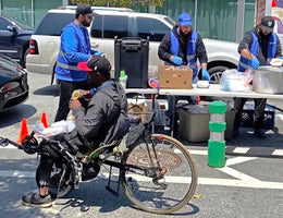 Los Angeles, California - Participating in Mobile Food Rescue Program by Serving Freshly Cooked Hot Meals, Desserts & Drinks and Distributing Essential Groceries to Local Community's Homeless & Less Privileged People