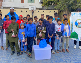 Lahore, Pakistan - Participating in Holy Qurbani Program & Mobile Food Rescue Program by Processing, Packaging & Distributing 15 Kgs. of Holy Qurbani Meat from 1 Holy Qurban to Beloved Orphans at Local Community's Orphanage