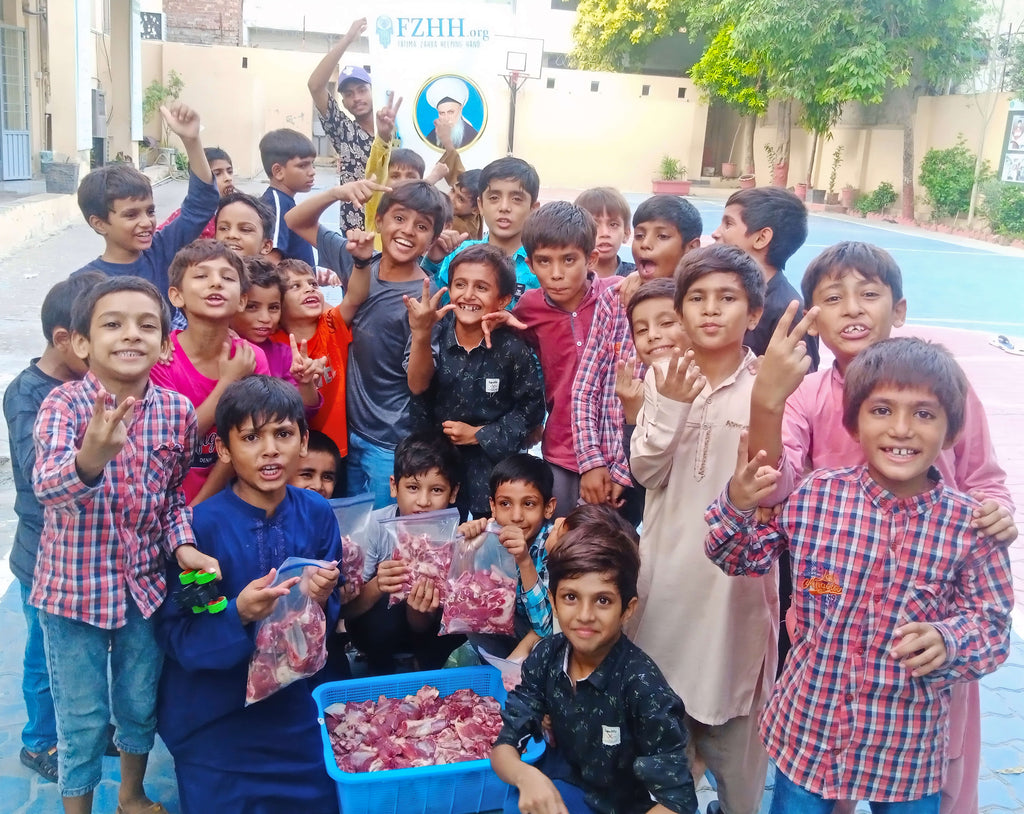 Lahore, Pakistan - Participating in Holy Qurbani Program & Mobile Food Rescue Program by Processing, Packaging & Distributing Holy Qurbani Meat from 18+ Holy Qurbans to Local Community's 373+ Beloved Orphans & Less Privileged People