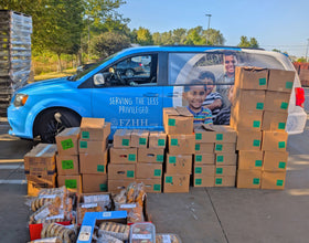 Chicago, Illinois - Participating in Mobile Food Rescue Program by Rescuing & Distributing 1500+ lbs. of Fresh Cut Vegetables with Deli Meals & Bakery Items to Local Community's Homeless Shelters Serving Less Privileged People