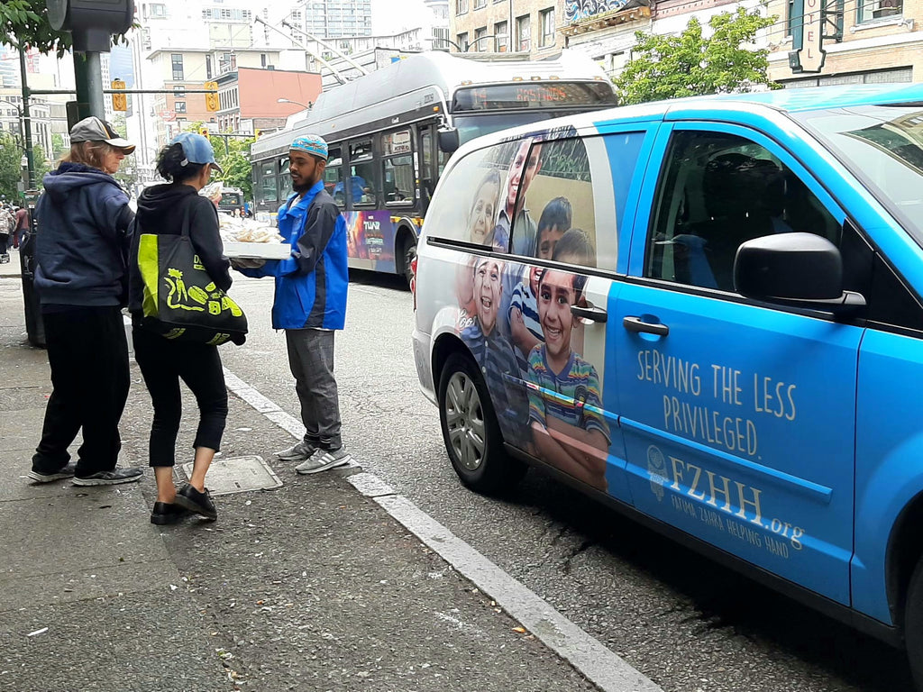 Vancouver, Canada - Honoring Shaykh Nurjan's Teachings by Distributing 500+ Sandwiches & Bakery Items to Homeless & Less Privileged People