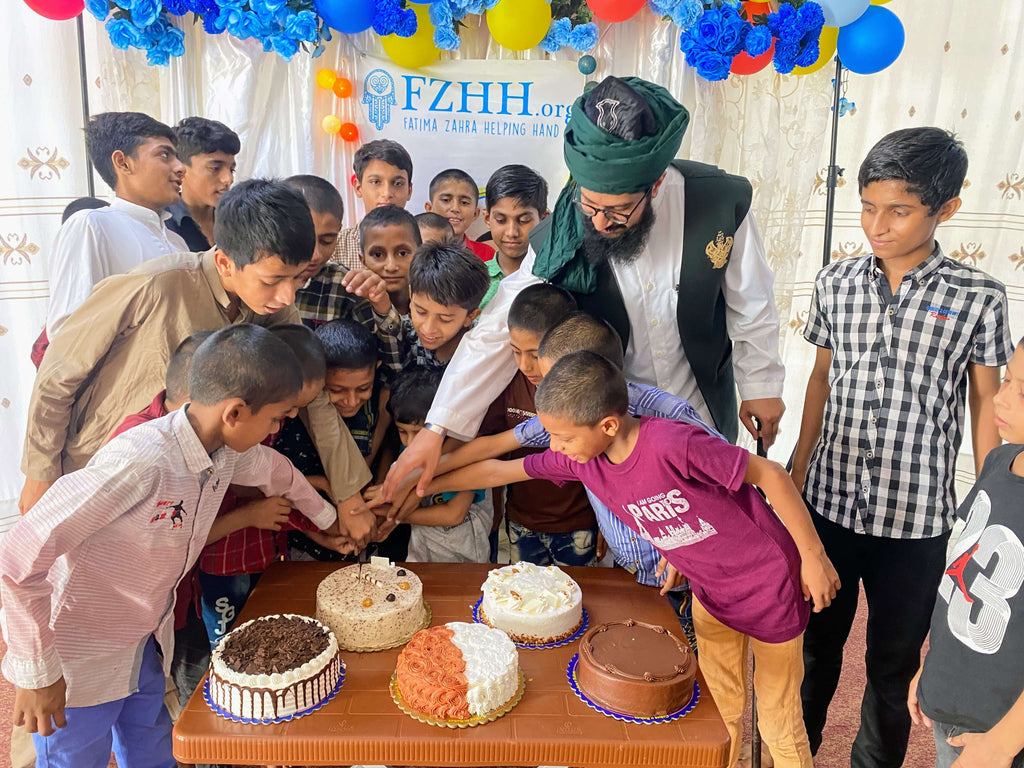 Lahore, Pakistan - Participating in Orphan Support & Mawlid Support Programs by Celebrating Mawlid an Nabi ﷺ & Serving Hot Meals, Cold Drinks & Blessed Cakes to Beloved Orphans at Local Community's Orphanage