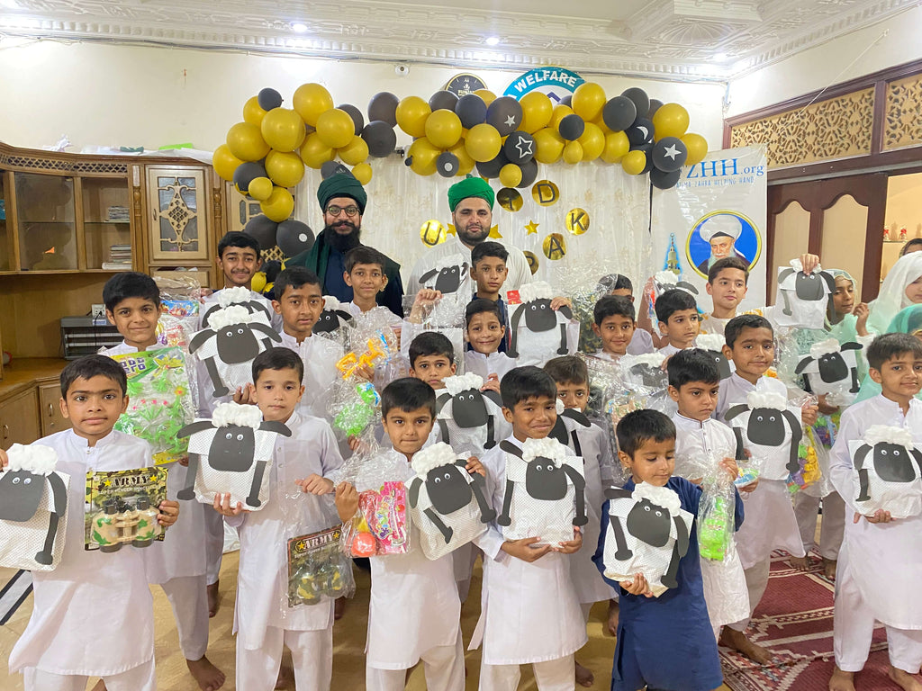 Lahore, Pakistan - Participating in Orphan Support & Mawlid Support Programs by Celebrating Mawlid an Nabi ﷺ & Serving Hot Meals with Desserts & Distributing Goodie Bags to Beloved Orphans at Local Community's Orphanage