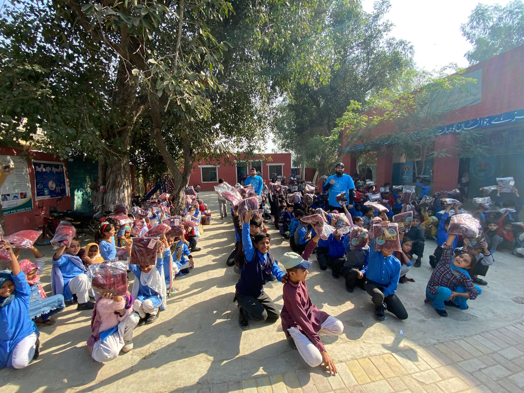 Lahore, Pakistan - Participating in Orphan Support Program by Distributing 218+ Winter Sweaters to Beloved Orphans & Less Privileged Children at Local Community's School