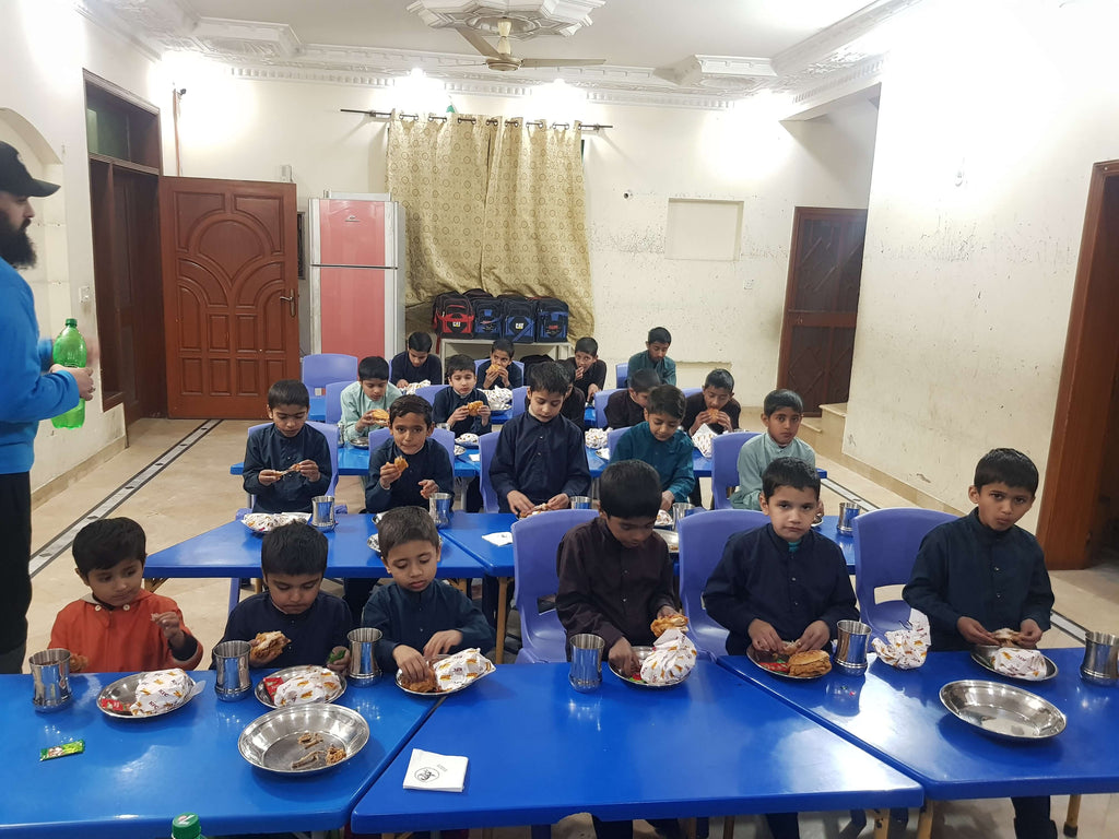 Lahore, Pakistan - Participating in Orphan Support Program & Mobile Food Rescue Program by Serving Hot Dinners to Beloved Orphans at Local Community's Orphanage