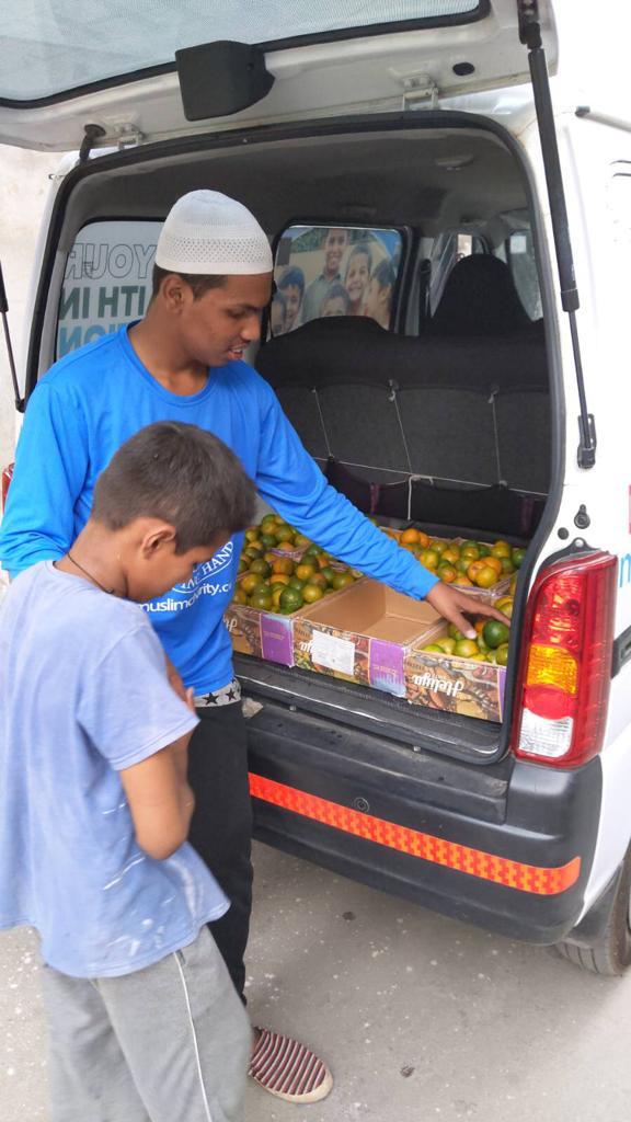 Hyderabad, India - Participating in Ramadan Iftar Program & Mobile Food Rescue Program by Distributing Fresh Fruits to Local Community's Less Privileged Children & Families in Need