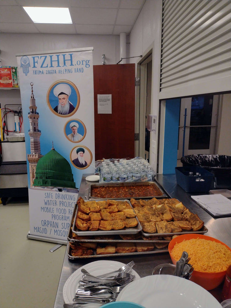 Chicago, Illinois - Participating in Mobile Food Rescue Program by Preparing & Serving 33+ Hot Meals, Water & Blessed Cakes at Local Community's Homeless Shelter