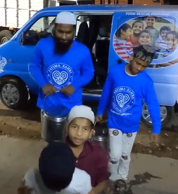 Hyderabad, India - Participating in Ramadan Iftar Program & Mobile Food Rescue Program by Serving Hot Meals for Holy Iftar to Local Community's Less Privileged Madrasa/School Children & Homeless People