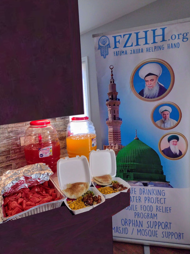 Chicago, Illinois - Participating in Ramadan Iftar Program & Mobile Food Rescue Program by Serving Fresh Fruits, Hot Meals & Cold Drinks at Local Community's City Mosque Serving Less Privileged People