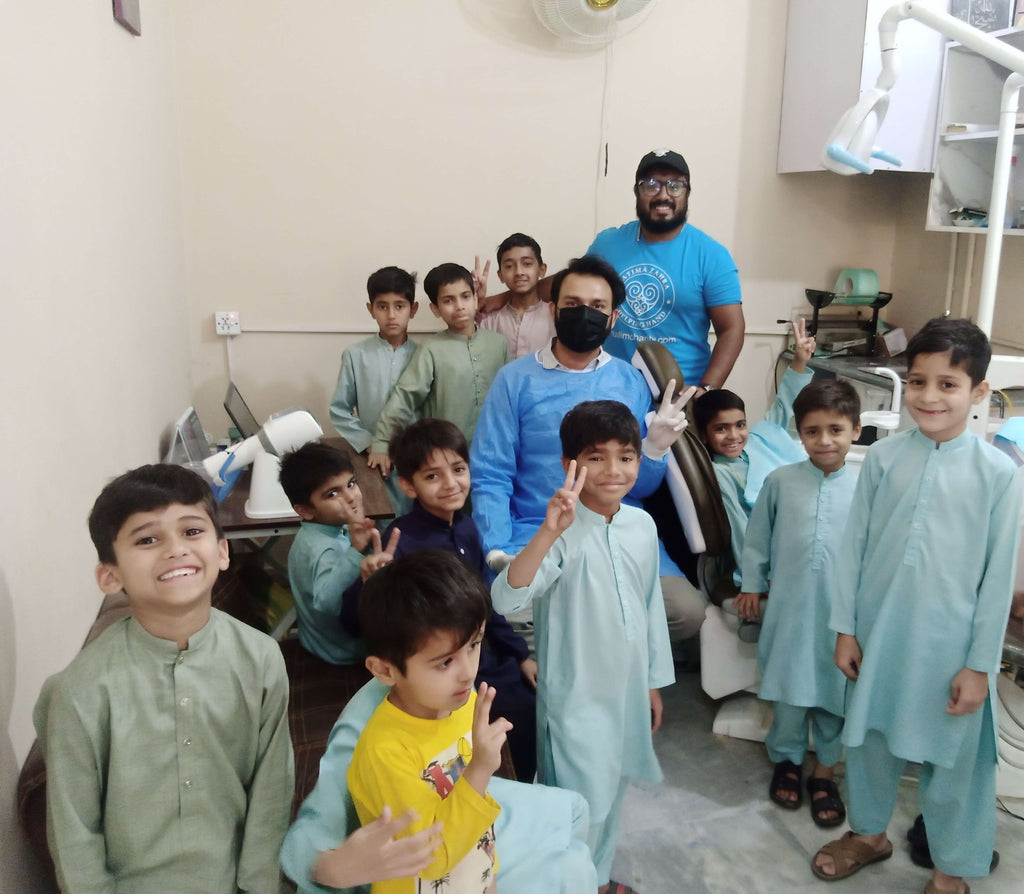 Lahore, Pakistan - Participating in Pediatric Ward Program & Orphan Support Program by Providing Essential Dental Healthcare Services to Beloved Orphans at FZHH Medical Camp