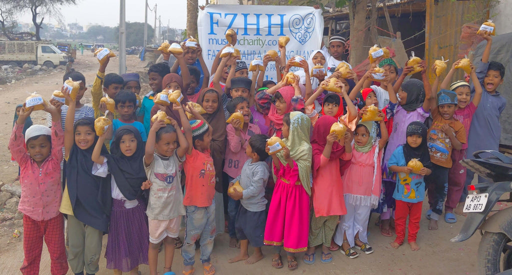 Hyderabad, India - Participating in Mobile Food Rescue Program by Distributing 200+ Hot Meals to Madrasa Students, Less Privileged Children & Families