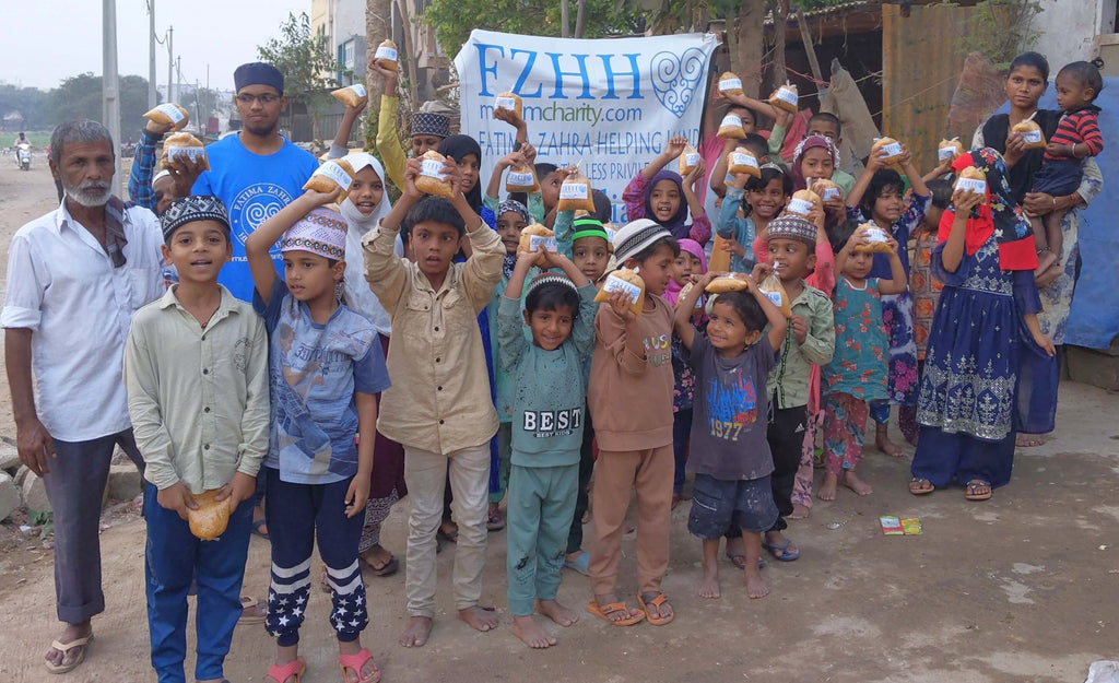 Hyderabad, India - Participating in Holy Qurbani Program & Mobile Food Rescue Program by Processing Holy Qurbani Meat from 1 Holy Qurban to Make & Distribute Hot Meals to Multiple Madrasa Students, Homeless & Less Privileged Families