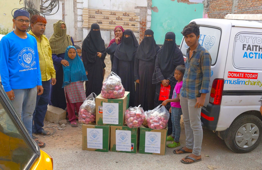 Hyderabad, India - Participating in Month of Ramadan Appeal Program & Mobile Food Rescue Program by Distributing Monthly Ration to Ten Homeless & Less Privileged Families