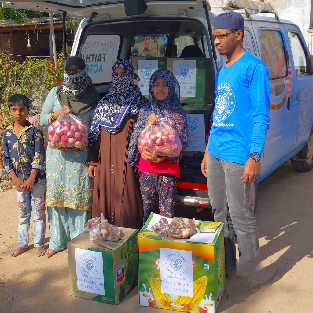 Hyderabad, India - Participating in Month of Ramadan Appeal Program & Mobile Food Rescue Program by Distributing Monthly Ration to Ten Homeless & Less Privileged Families