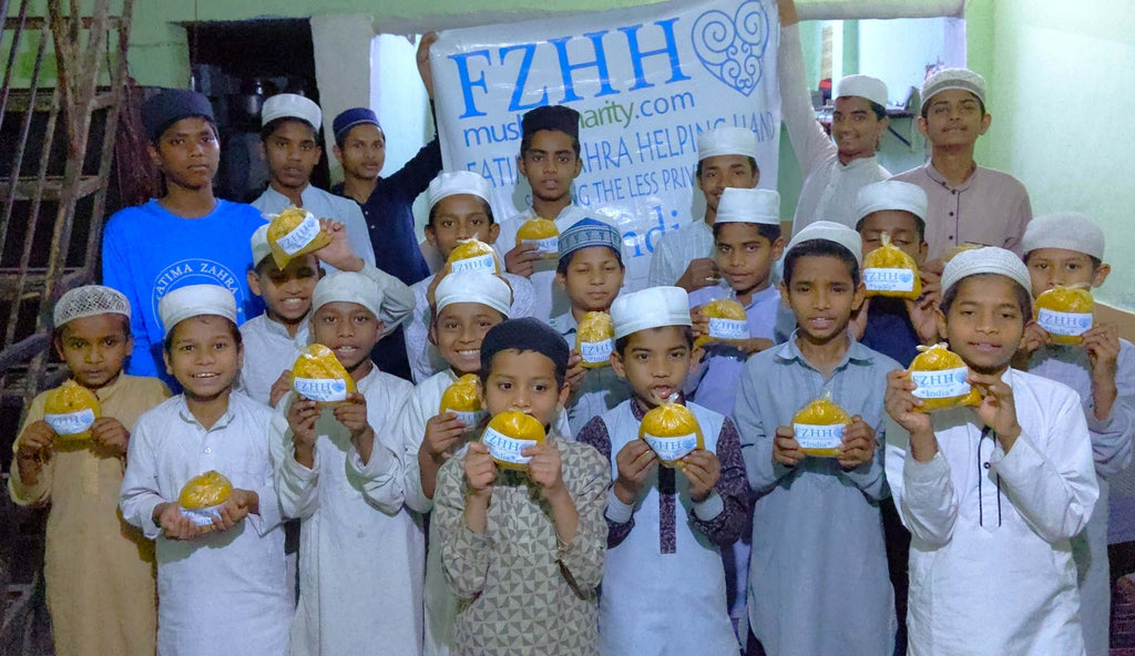 Hyderabad, India - Participating in Mobile Food Rescue Program by Distributing Hot Meals to Madrasa Students, Homeless & Less Privileged Families