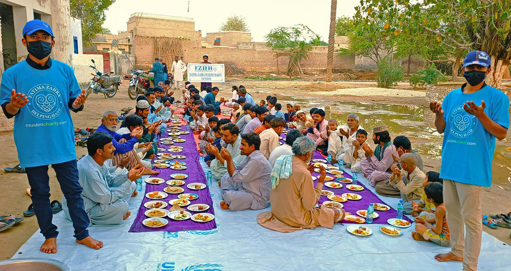 Sindh, Pakistan - Ramadan Day 2- Participating in Month of Ramadan Appeal Program & Mobile Food Rescue Program by Serving 150+ Complete Iftari Meals with Hot Dinners & Cold Drinks to Beloved Orphans & Less Privileged People