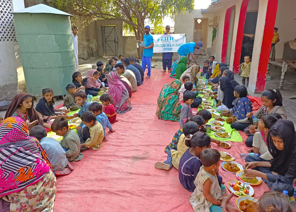 Sindh, Pakistan - Ramadan Day 6 - Participating in Month of Ramadan Appeal Program & Mobile Food Rescue Program by Serving 150+ Complete Iftari Meals with Hot Dinners & Cold Drinks to Beloved Orphans & Widows