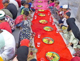 Hyderabad, India - Participating in Month of Ramadan Appeal Program & Mobile Food Rescue Program by Serving Complete Iftari Meals with Fresh Fruits, Hot Dinners & Cold Drinks to 170+ Less Privileged Children