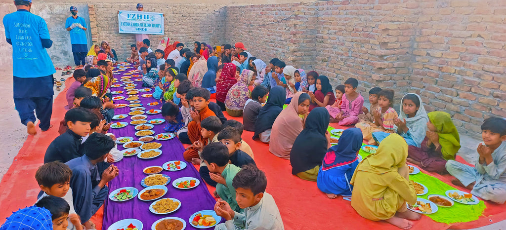 Sindh, Pakistan - Ramadan Day 16 - Participating in Month of Ramadan Appeal Program & Mobile Food Rescue Program by Serving 150+ Complete Iftari Meals with Hot Dinners & Cold Drinks to Beloved Orphans & Widows
