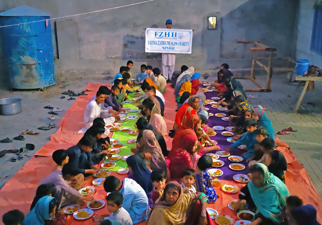 Sindh, Pakistan - Ramadan Day 19 - Participating in Month of Ramadan Appeal Program & Mobile Food Rescue Program by Serving 150+ Complete Iftari Meals with Hot Dinners & Cold Drinks to Beloved Orphans & Widows