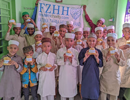 Hyderabad, India - Participating in Mobile Food Rescue Program by Distributing Hot Meals to Madrasa Students, Homeless & Less Privileged Families