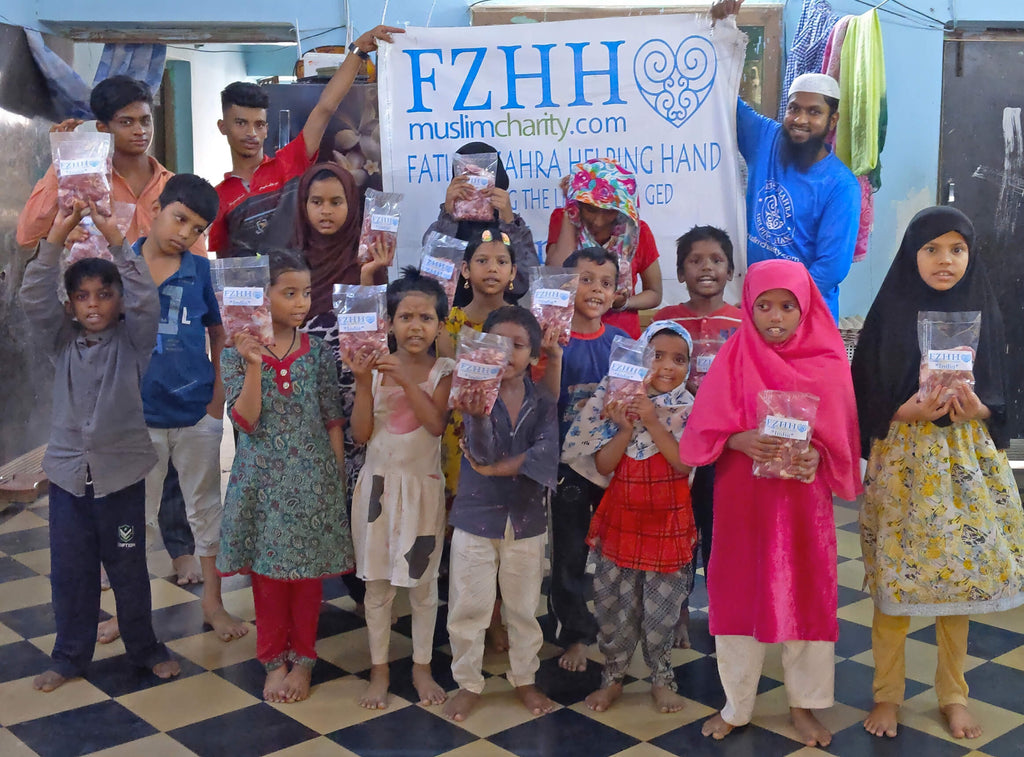 Hyderabad, India - Participating in Holy Qurbani Program & Mobile Food Rescue Program by Processing, Packaging & Distributing Holy Qurbani Meat from 4 Holy Qurbans to Beloved Orphans, Madrasa Students, Homeless & Less Privileged Families