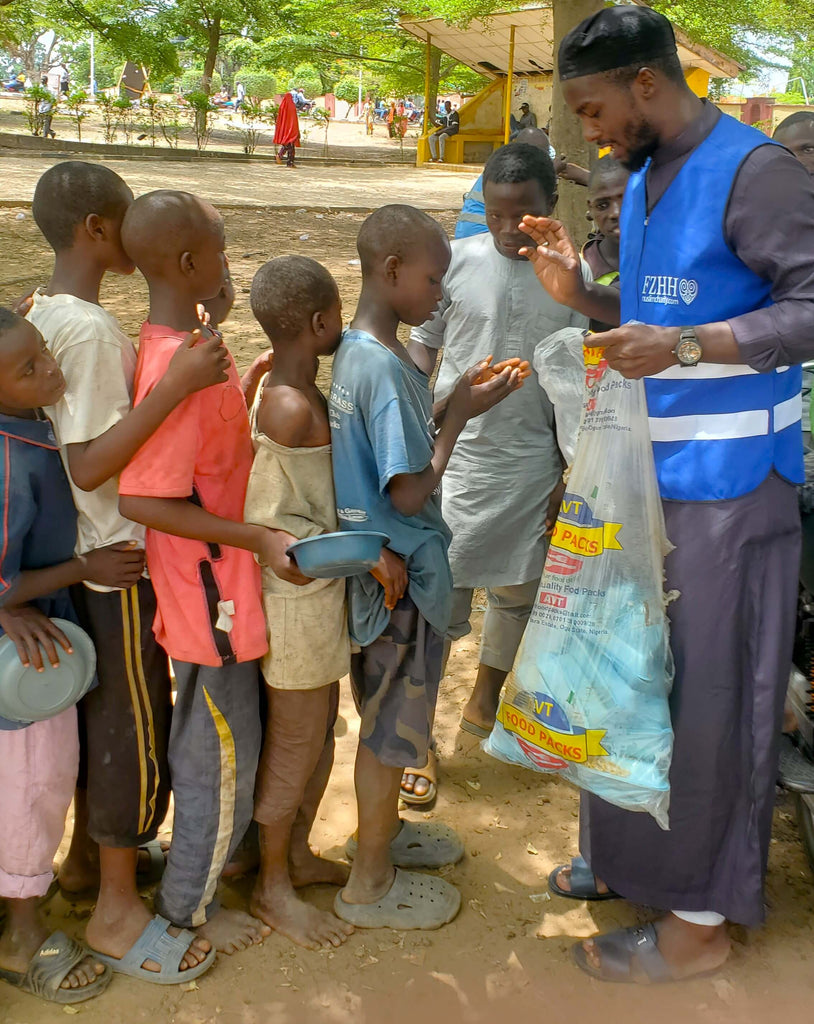 Nassarawa, Nigeria - Participating in Mobile Food Rescue Program by Distributing 23+ Hot Meals & Drinking Water to 23+ Beloved Orphans & Less Privileged Children