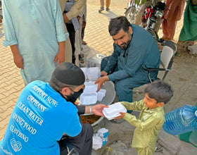 Lahore, Pakistan - Participating in Mobile Food Rescue Program by Distributing 110+ Hot Meals (Biryani) to Less Privileged Children, Women & Men