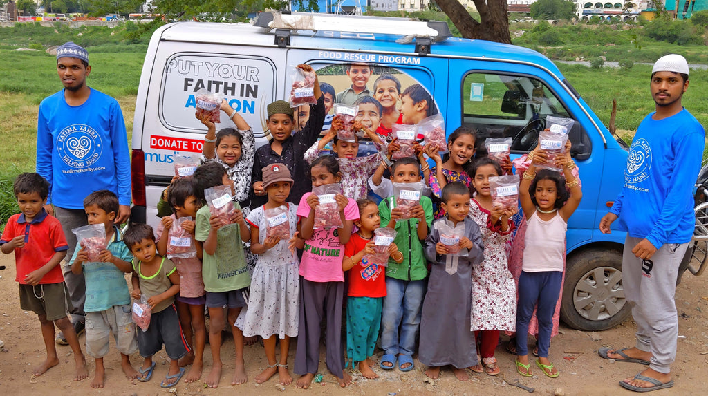 Hyderabad, India - Participating in Holy Qurbani Program & Mobile Food Rescue Program by Processing, Packaging & Distributing Holy Qurbani Meat from 159+ Holy Qurbans to Less Privileged Families