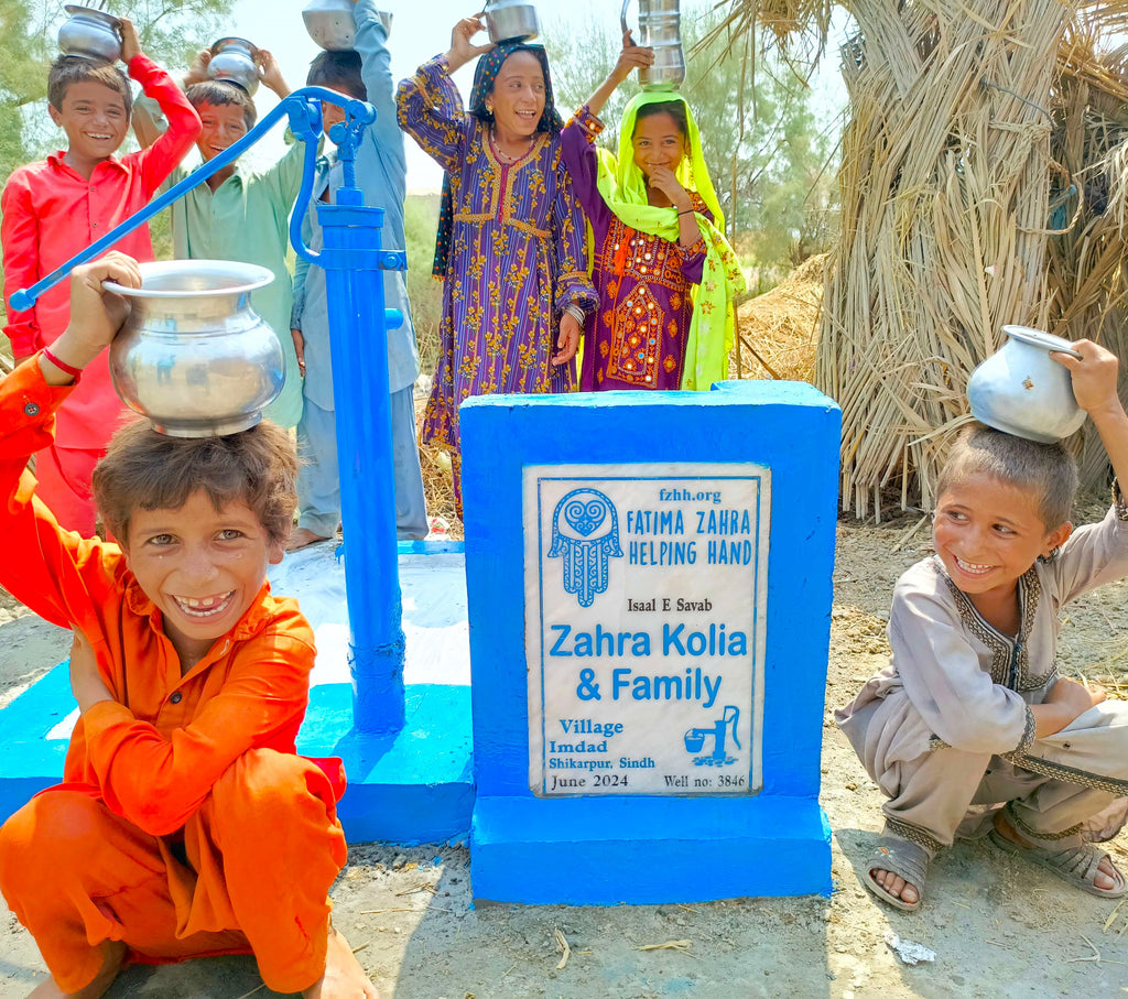 Sindh, Pakistan – Zahra Kolia & Family – FZHH Water Well# 3846