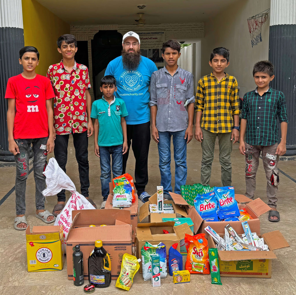 Lahore, Pakistan - Participating in Orphan Support Program & Mobile Food Rescue Program by Distributing Monthly Ration to Local Community Orphanage Serving Beloved Orphans & Less Privileged Children