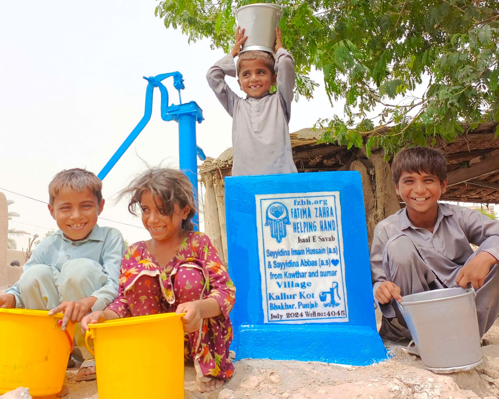 Punjab, Pakistan – Sayyidina Imam Hussain (a.s) & Sayyidina Abbas (a.s) 💚 from Kawthar and Aumar – FZHH Water Well# 4045