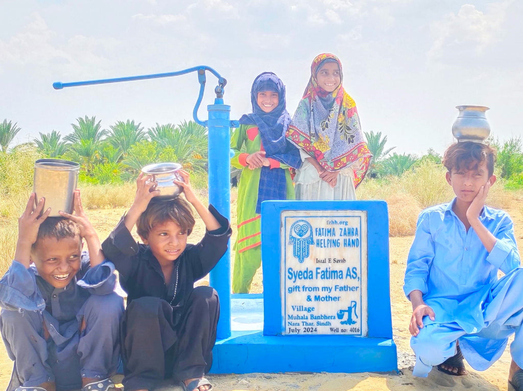 Sindh, Pakistan – Syeda Fatima AS, gift from my Father & Mother – FZHH Water Well# 4016