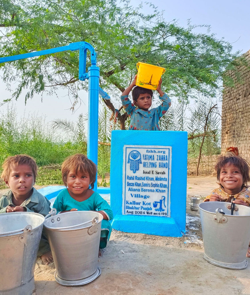 Punjab, Pakistan – Rahil Rashid Khan, Melinda Becze Khan, Samira Sophia Khan, Aliana Serena Khan – FZHH Water Well# 4199