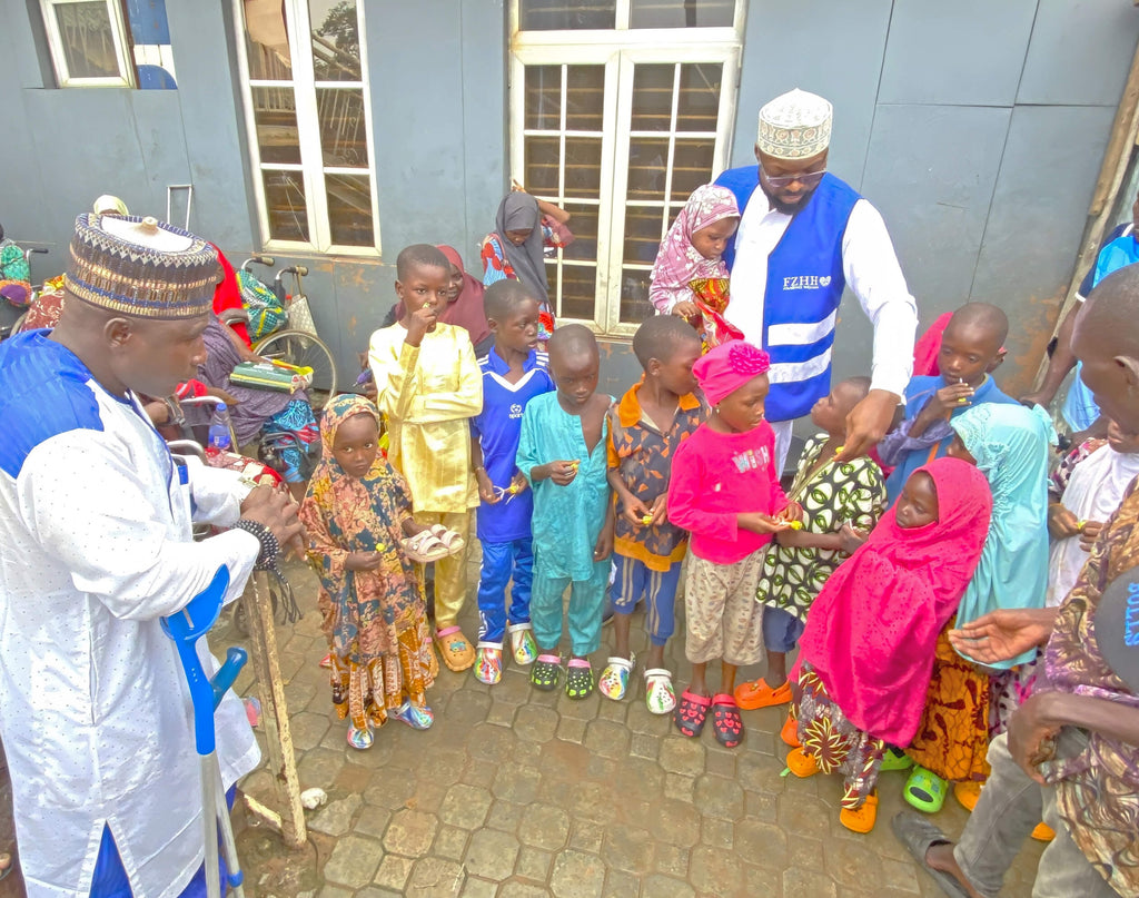 Abuja, Nigeria - Participating in Mobile Food Rescue Program by Distributing Candy & Footwear to 220+ Less Privileged Children & Rice Bags to 10+ Less Privileged Women Living with Disabilities