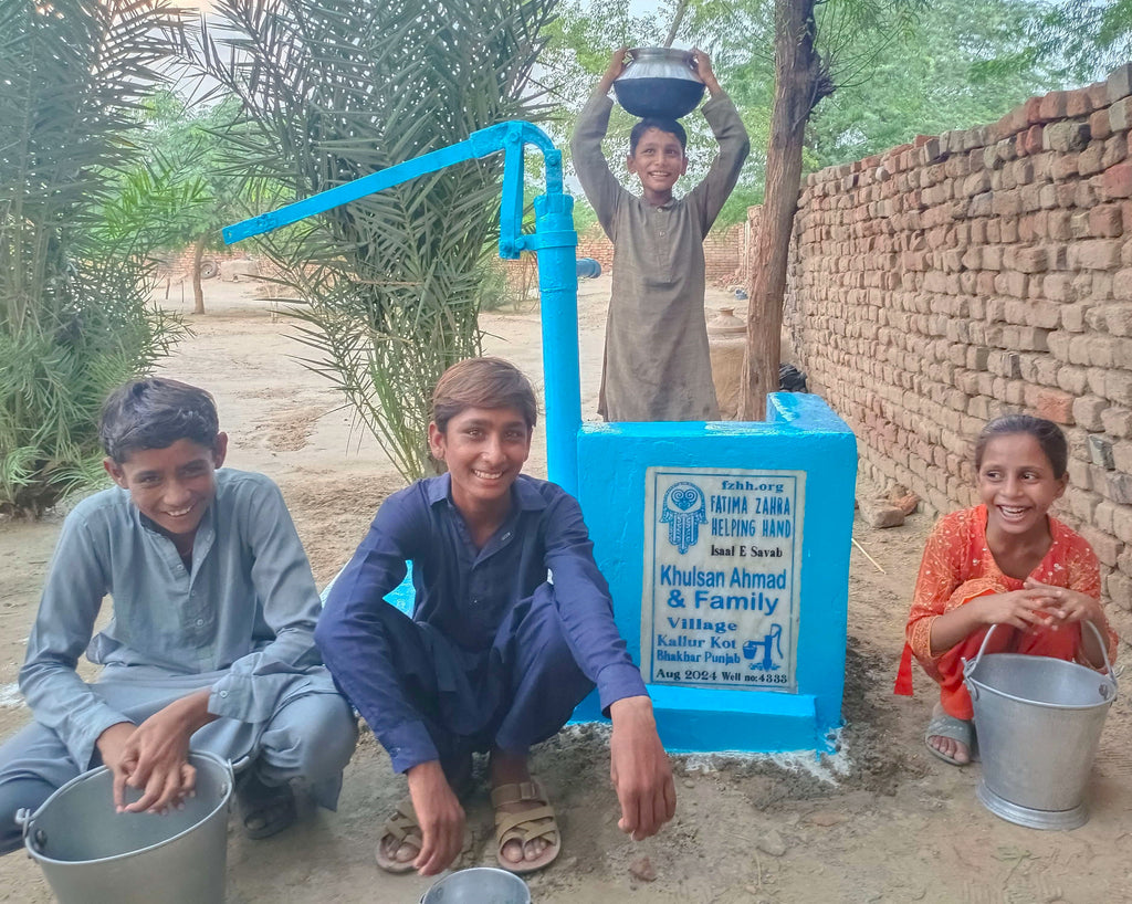 Punjab, Pakistan – Khulsan Ahmed & Family – FZHH Water Well# 4333