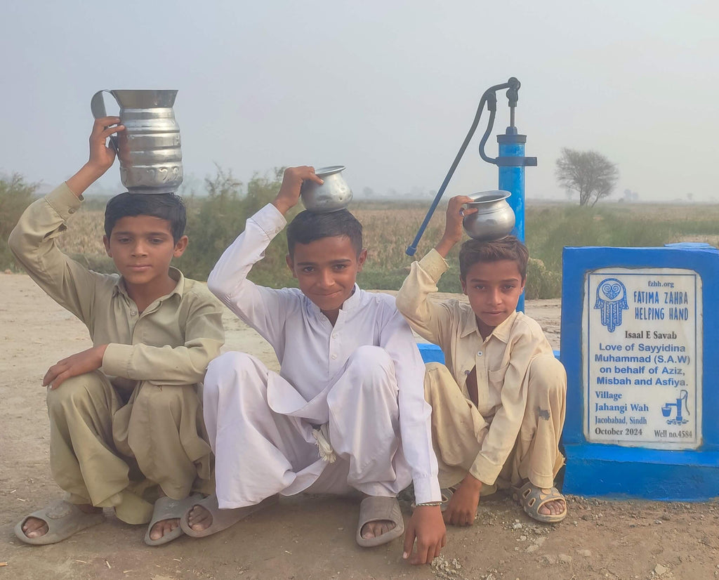 Sindh, Pakistan – Love of Sayyidina Muhammad (S.A.W) on behalf of Aziz, Misbah & Asfiya – FZHH Water Well# 4584