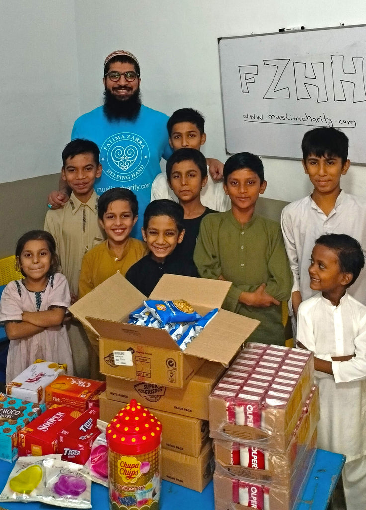 Lahore, Pakistan - Participating in Orphan Support Program & Mobile Food Rescue Program by Distributing Sweet and Savory Snacks & Candies to Beloved Orphans & Less Privileged Children at Local Community Orphanage