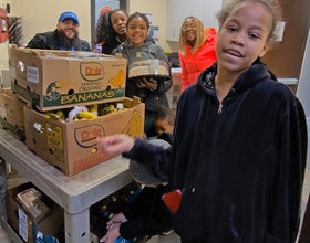 Chicago, Illinois - Participating in Mobile Food Rescue Program by Rescuing & Distributing Over 600+ lbs. of Fresh Fruits, Vegetables & Blessed Birthday Cakes to Local Community's Homeless Shelters