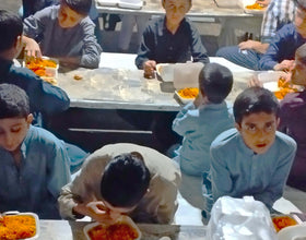 Lahore, Pakistan - Participating in Orphan Support Program & Mobile Food Rescue Program by Serving Hot Biryani Meals to 30+ Beloved Orphans at Local Community Orphanage