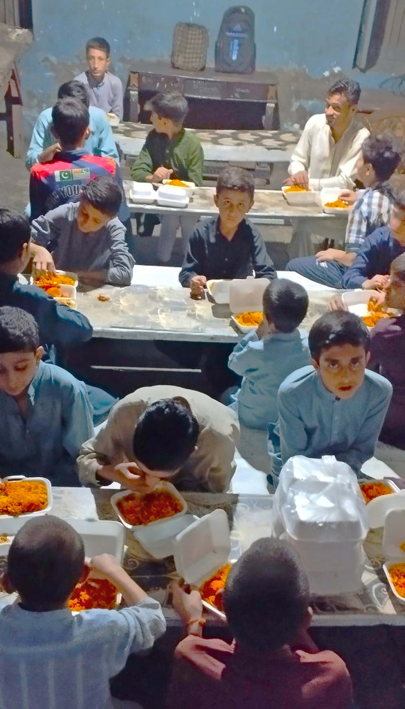 Lahore, Pakistan - Participating in Orphan Support Program & Mobile Food Rescue Program by Serving Hot Biryani Meals to 30+ Beloved Orphans at Local Community Orphanage