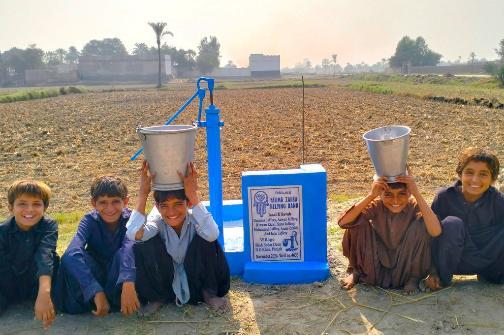 Punjab, Pakistan – Shahnaz Jaffery, Anwar Jaffery, Rizwan Rizvi, Sana Jaffery, Mohammad Jaffery, Anam Zahidi, and Jafer Jaffery – FZHH Water Well# 4633