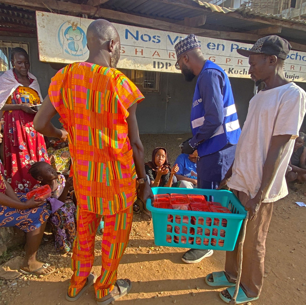 Abuja, Nigeria - Participating in Holy Qurbani Program & Mobile Food Rescue Program by Processing, Packaging & Distributing Holy Qurbani Meat from 4+ Holy Qurbans to 120+ Less Privileged People Living at Local Community’s Internally Displaced Camp