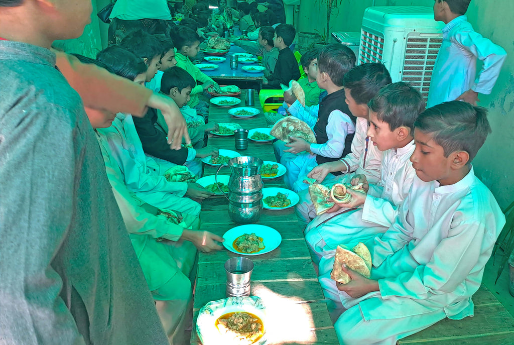 Lahore, Pakistan - Participating in Orphan Support Program & Mobile Food Rescue Program by Serving Hot Meals to 150+ Beloved Orphans at Local Community's Orphanage