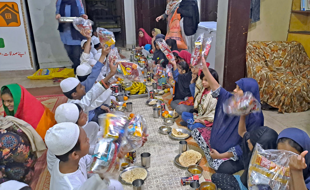 Lahore, Pakistan - Participating in Orphan Support & Mawlid Support Programs by Celebrating ZikrAllah & Mawlid an Nabi ﷺ, Serving Hot Meals & Distributing Blessed Goodie Bags to Beloved Orphans & Less Privileged Children