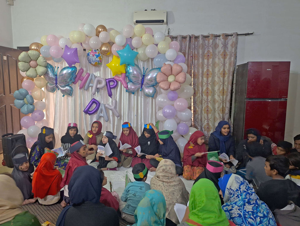 Lahore, Pakistan - Participating in Orphan Support & Mawlid Support Programs by Celebrating ZikrAllah & Mawlid an Nabi ﷺ, Serving Hot Meals, Blessed Birthday Cake & Distributing Blessed Goodie Bags & Gifts to Beloved Orphans & Less Privileged Children