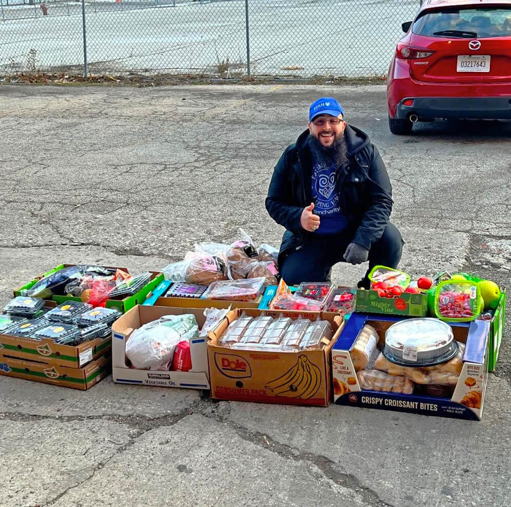 Chicago, Illinois - Participating in Mobile Food Rescue Program by Rescuing & Distributing 600+ lbs. of Fresh Fruits, Vegetables, Bakery Items & Essential Supplies to Local Community's Homeless Shelters Serving Less Privileged People