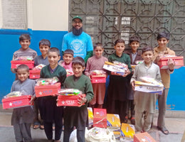 Lahore, Pakistan - Participating in Orphan Support Program by Distributing Brand New Winter Shoes for School & Goodie Bags Filled with Gifts & Candies to 27+ Beloved Orphans at Local Community Orphanage