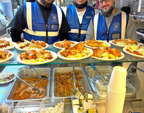 Oakland, California - Participating in Mobile Food Rescue Program by Preparing, Serving & Distributing 300+ Freshly Cooked Hot Meals with Salads, Fruits & Drinks to Local Community's Homeless & Less Privileged People