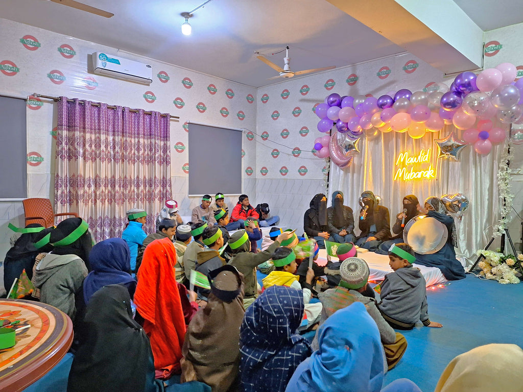 Lahore, Pakistan - Participating in Orphan Support & Mawlid Support Programs by Celebrating ZikrAllah & Mawlid an Nabi ﷺ, Serving Hot Meals with Birthday Cake & Distributing Blessed Goodie Bags with Gifts to Beloved Orphans & Less Privileged Children